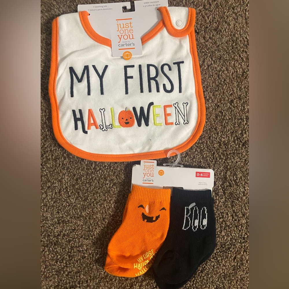 My First Halloween Bib & Socks